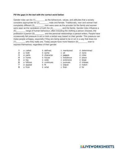 What are gender roles?