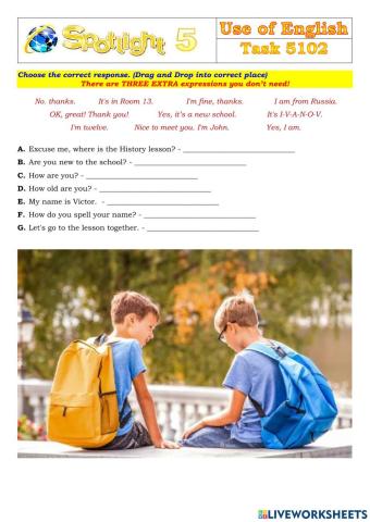 Spotlight 5 Task 5102