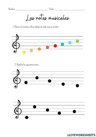 Las notas musicales