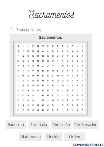 María José Pupo - Sacramentos