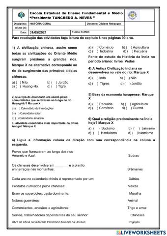 A China e a India Antiga