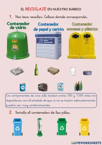 Los contenedores de reciclaje