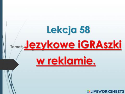 Językowe igraszki w reklamie