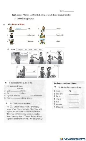 Verb to be and possessive