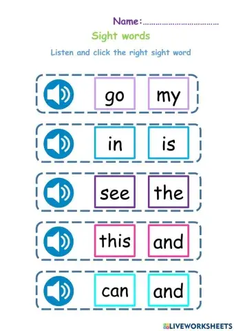 Sight words