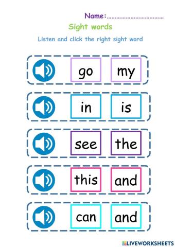 Sight words