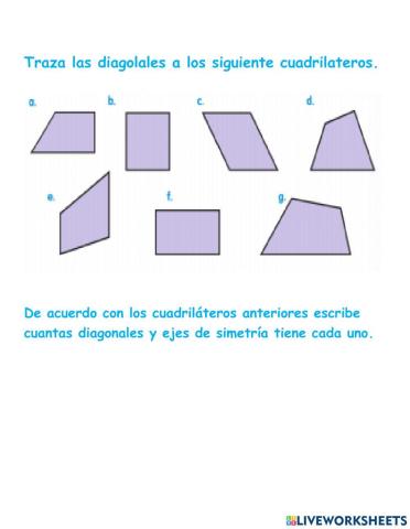 Ejes de simetría y diagonales