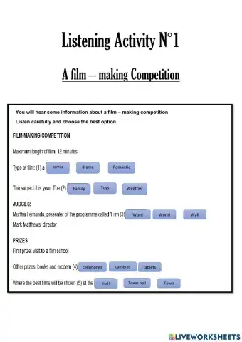 Listening Activity A2