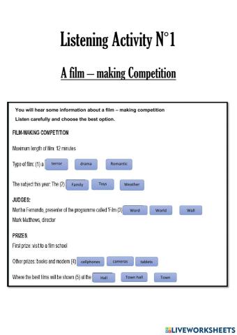 Listening Activity A2