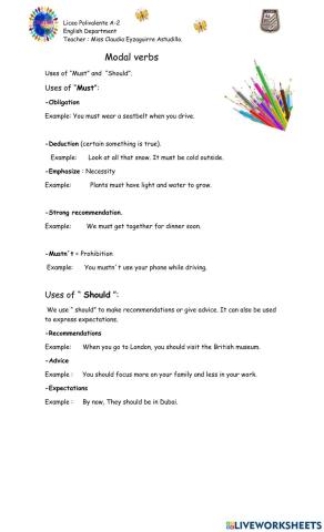 Usage of -Must- and -should-