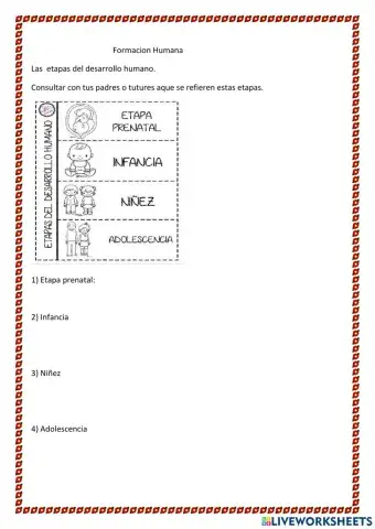 Las  etapas del desarrollo humano.