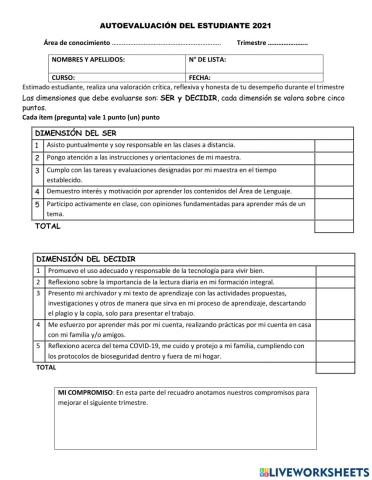 Autoevaluación 1er. trim.