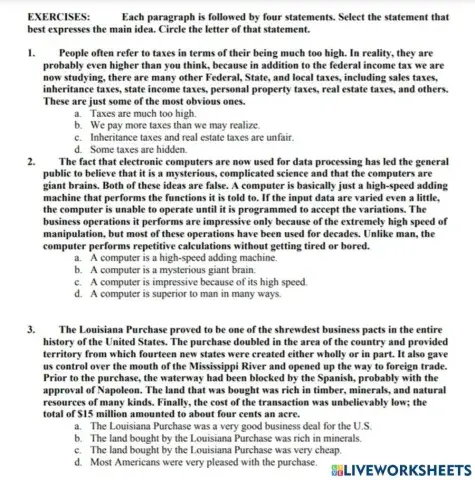 Reading comprehension