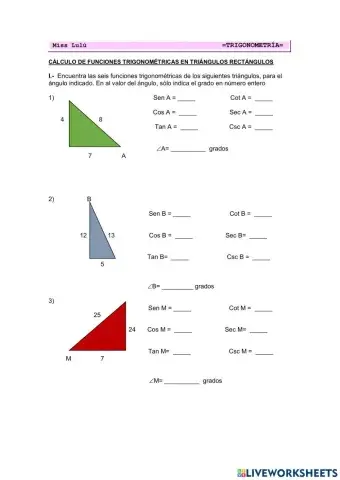 Funciones trigonometricas