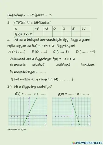 Lineáris függvény