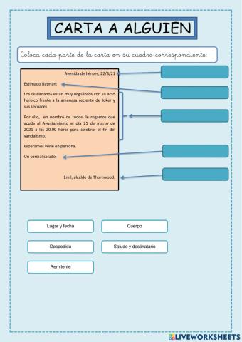 Carta a alguien