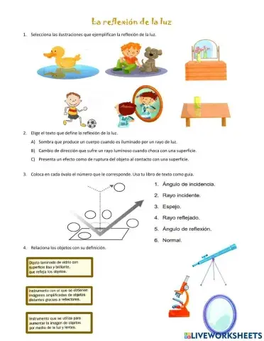 La reflexión de la luz