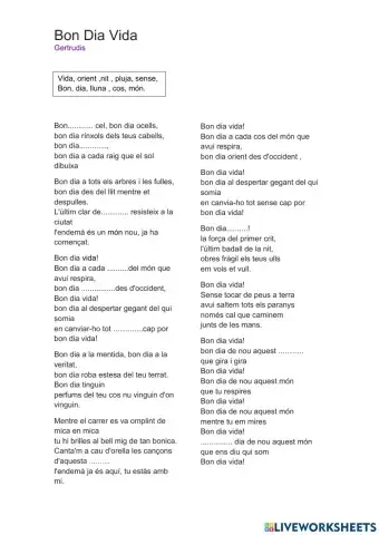 Bon dia Vida
