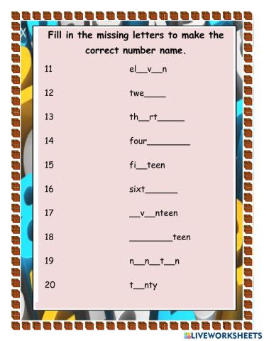 Number names