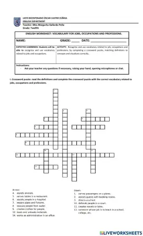 Jobs, occupations and professions