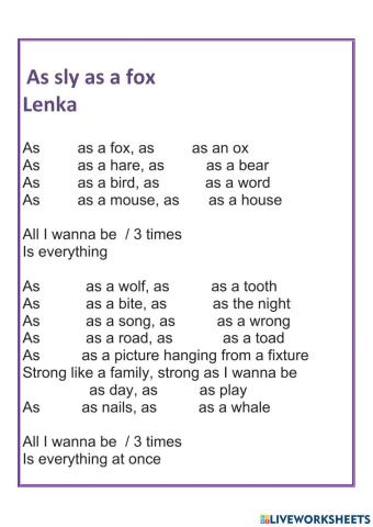 Lenka as sly as a fox
