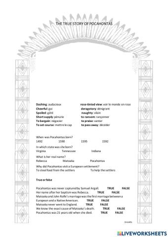 The true story of Pocahontas