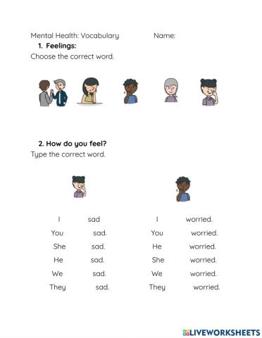 CLB 1: Mental Health: Feelings