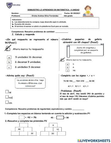 Prueba de Matemática