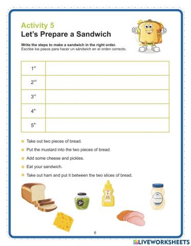 Let’s Prepare a Sandwich