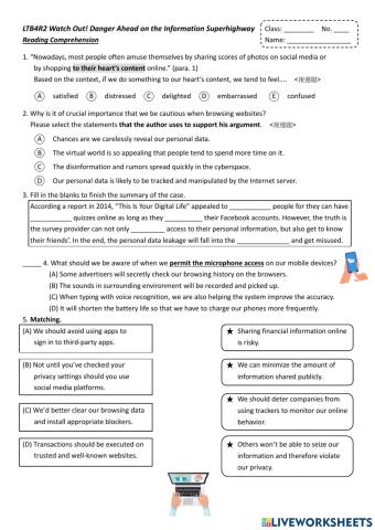 LTB4R2 Reading Comprehension