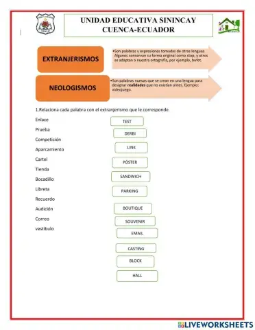 Extranjerismos y neologismos