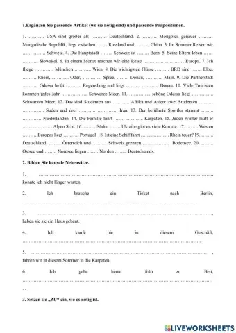 Infinitiv mit -zu- usw.