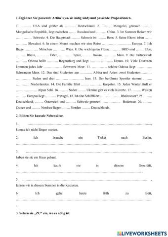 Infinitiv mit -zu- usw.