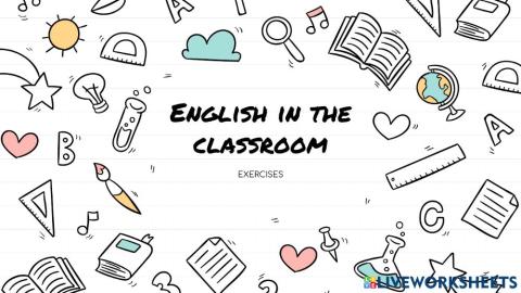 English in the classroom + prepositions of place