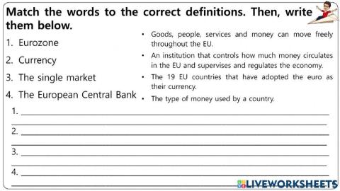 The European Union Worksheets 6-9