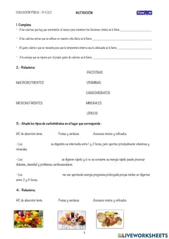 Grupos de nutrientes