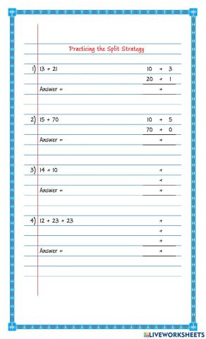 Practicing the Split Strategy 3