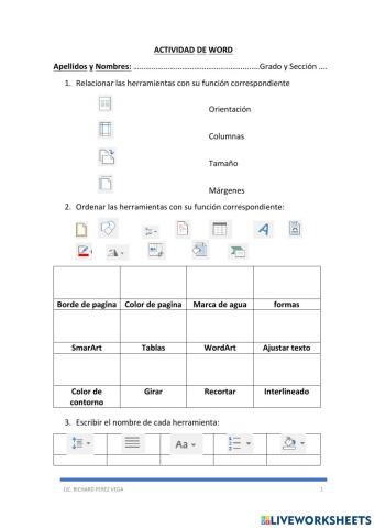 Herramientas de Word