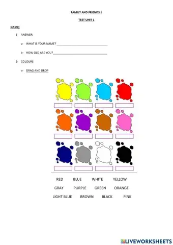 FAMILY AND FRIENDS 1- UNIT 1