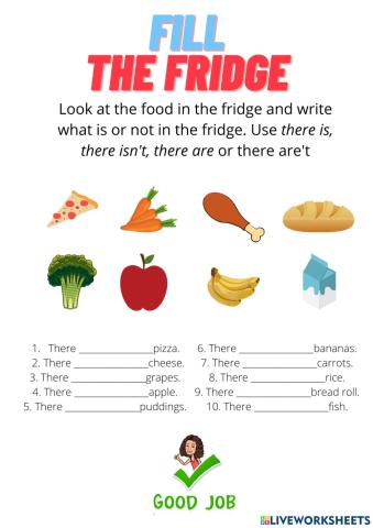 There is, There are, there isn't, there aren't