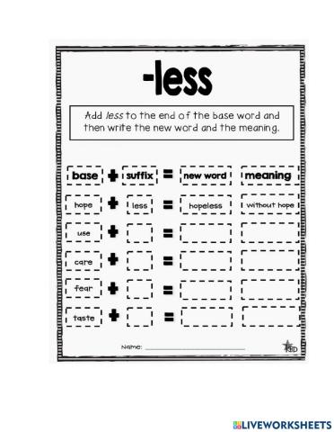 Less and ness