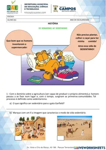 Do nomadismo ao sedentarismo