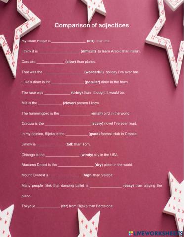 Comparison of adjectives