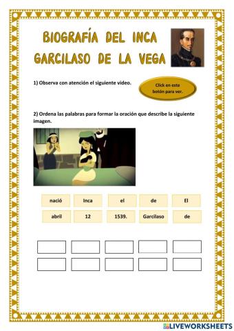 Ficha sobre el Inca Garcilaso