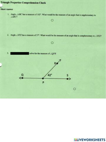Triangle Properties Comp Check