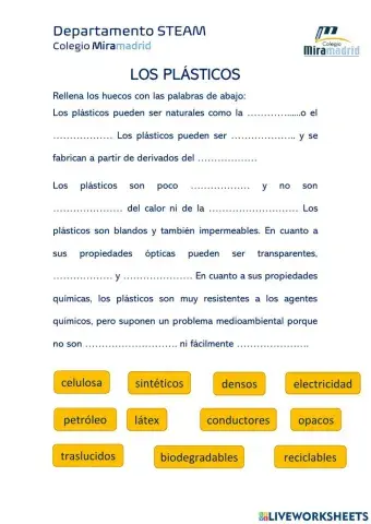Materiales. Los plásticos