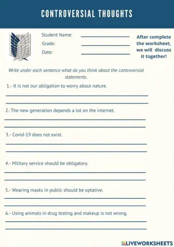 Controversial thoughts