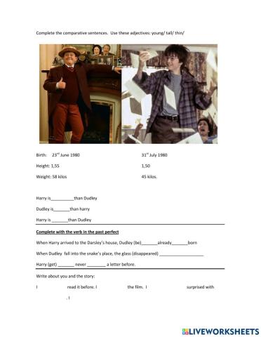 Comparatives and perfect tenses