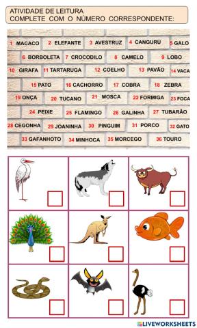 Atividade de leitura