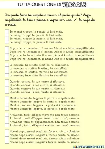 Questione di virgole! - Maestra Valentina